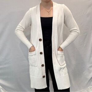 Ann Taylor Cardigan with brown bottoms